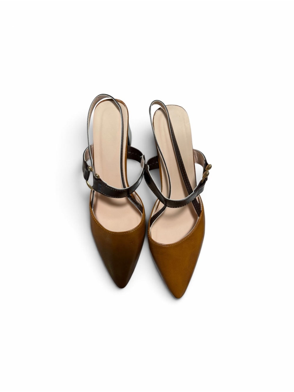 Women's Pointed Slingback Heels in Brown